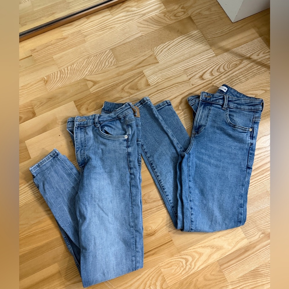 2 pairs Zara stretchy jeans size 6 bundle